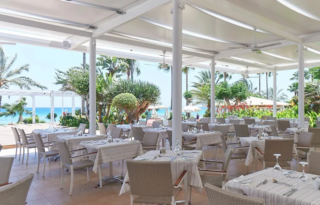 Terrace, Sunrise Beach Hotel, Cyprus