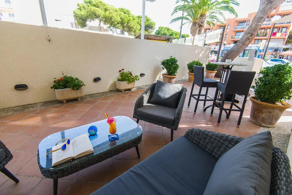 Terrace, Hotel Bell Port, Majorca