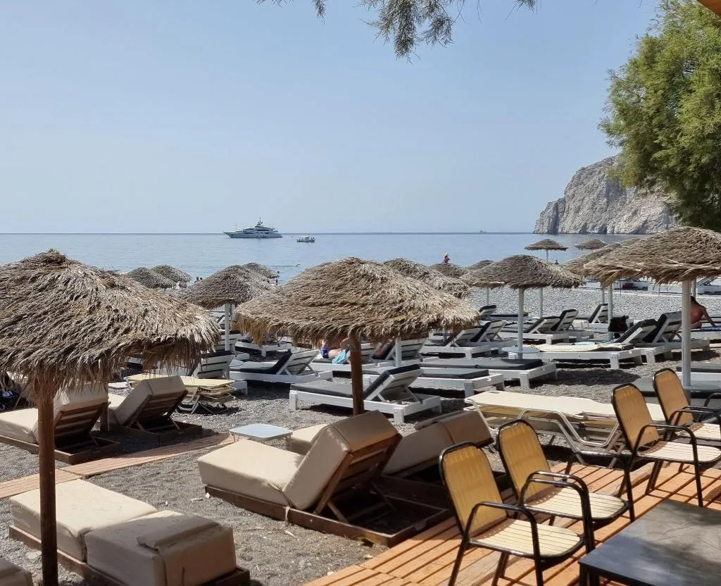 General view, Nostos Beach, Santorini
