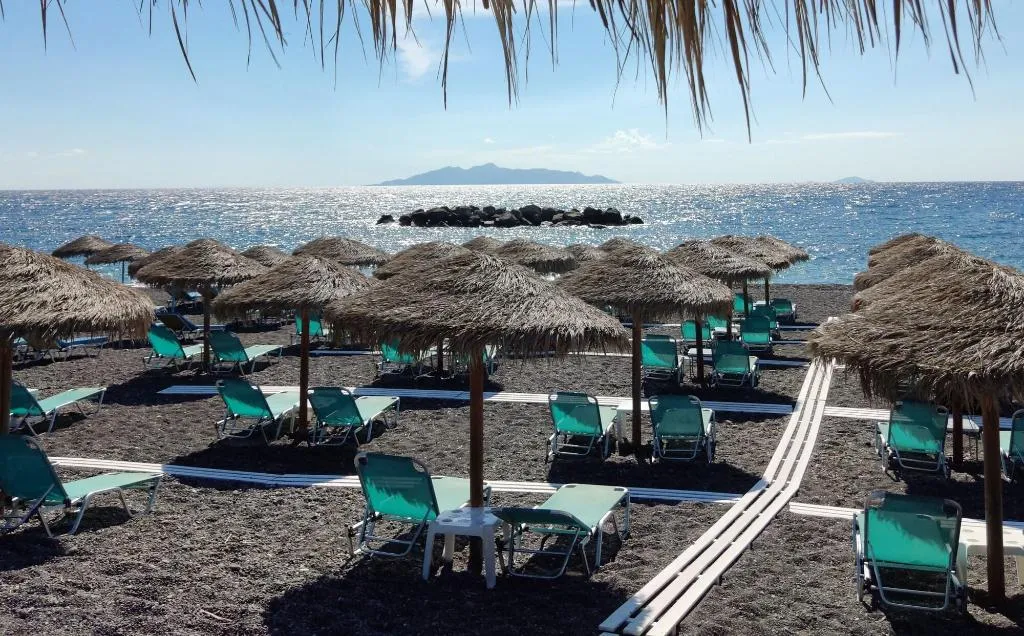 General view, Nostos Beach, Santorini
