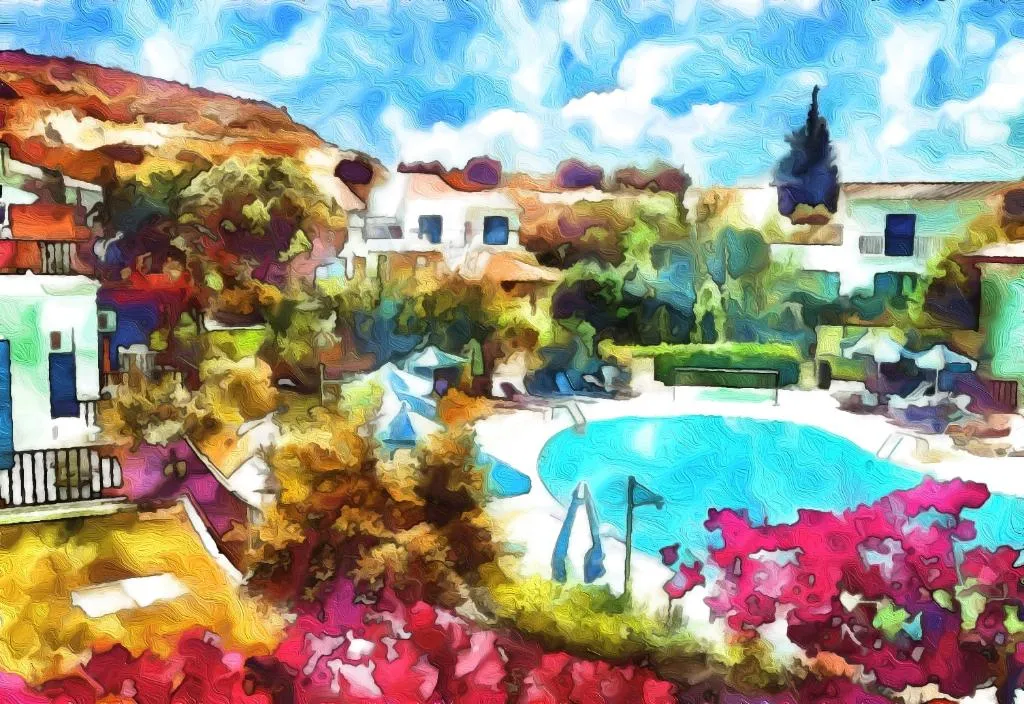 Terrace, Hylatio Tourist Village, Cyprus