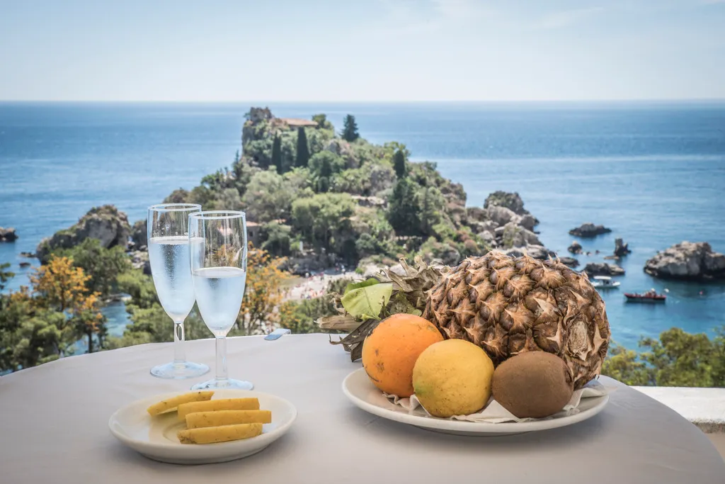 Terrace, Hotel Isola Bella, Taormina