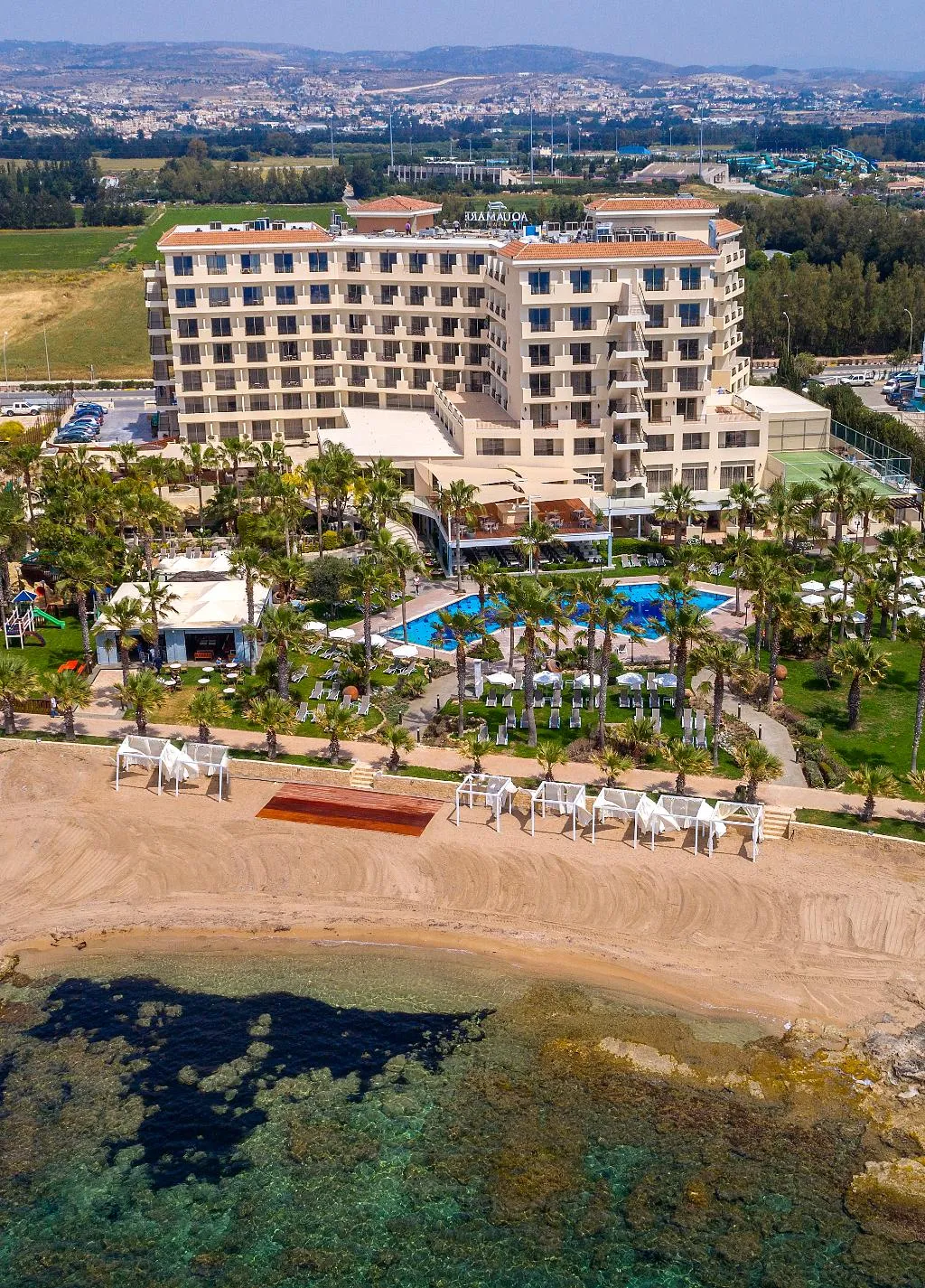 Beach, Aquamare Beach Hotel & Spa, Cyprus