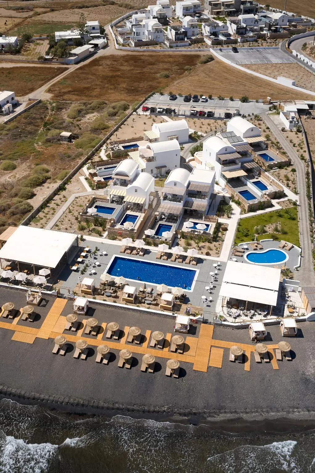 General view, Sea Breeze Santorini Beach Resort, Curio Collectio, Santorini