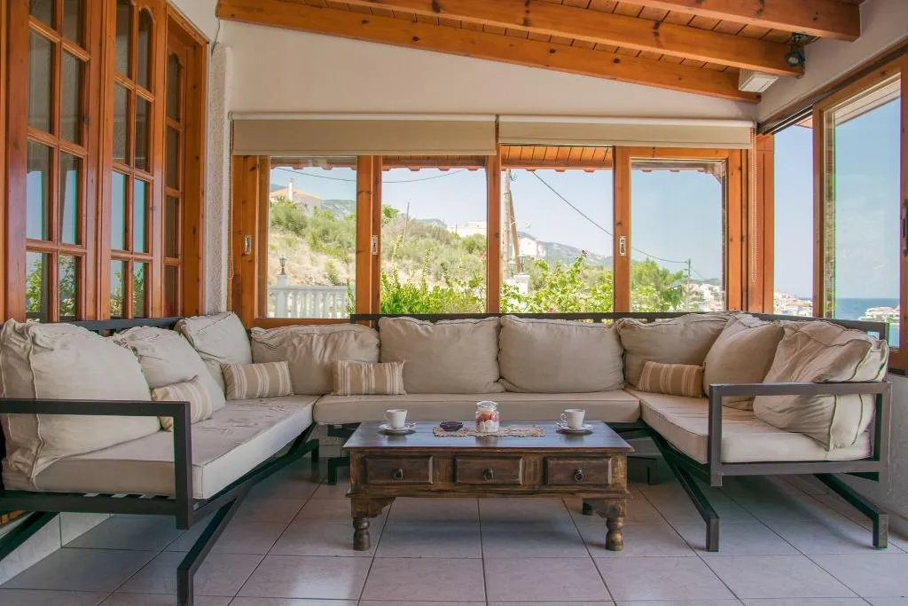 Terrace, Sunrise Beach, Samos
