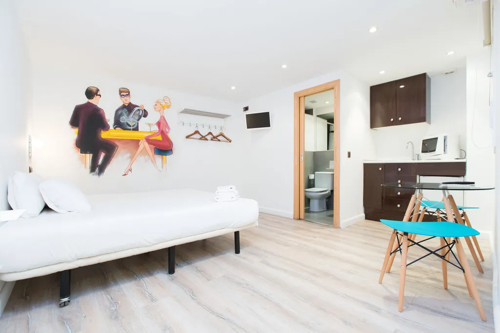 STUDIO CAPACITY 2 Room, AinB Las Ramblas-Colón Apartments, Barcelona