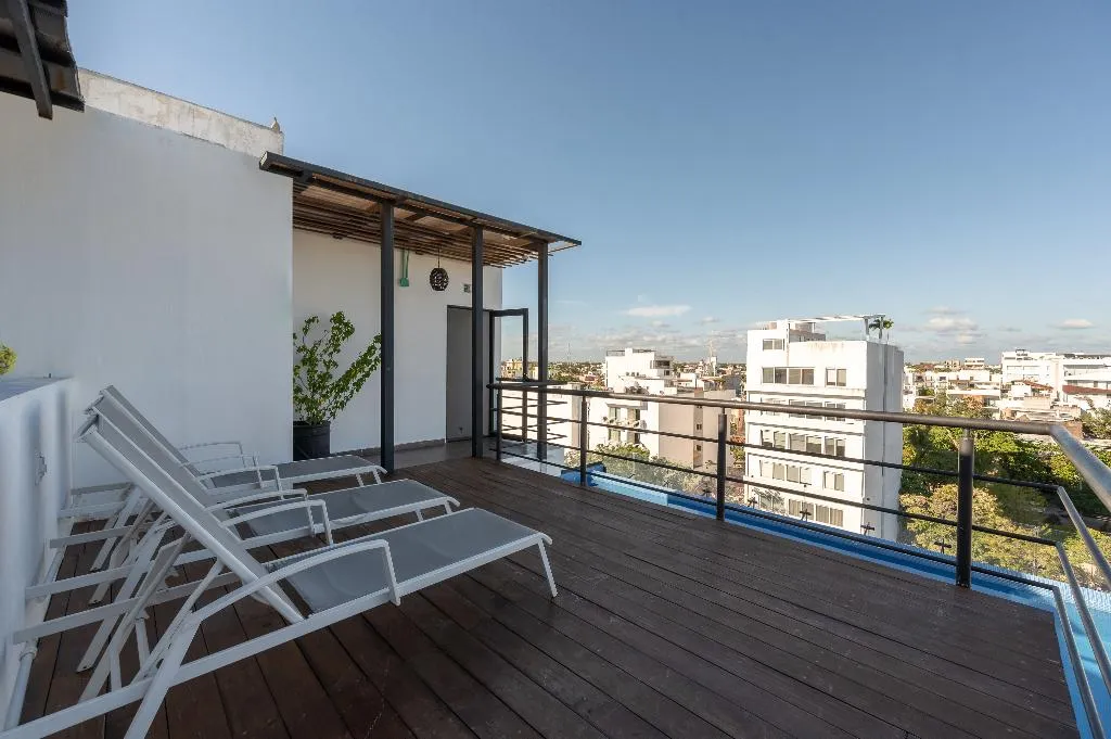 Terrace, Marvic Hotel, Playa Del Carmen