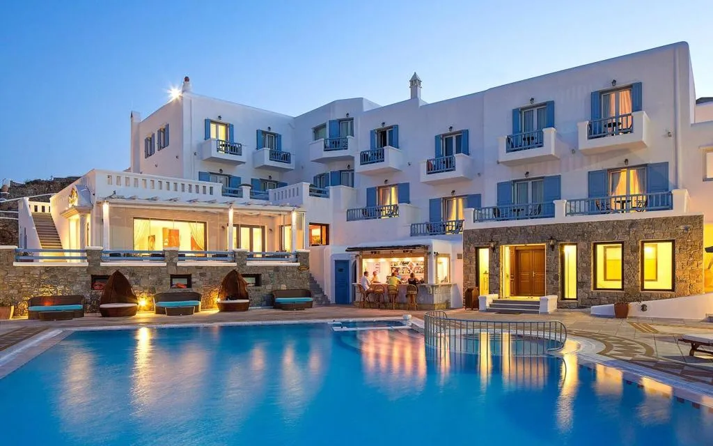General view, Grand Beach, Mykonos