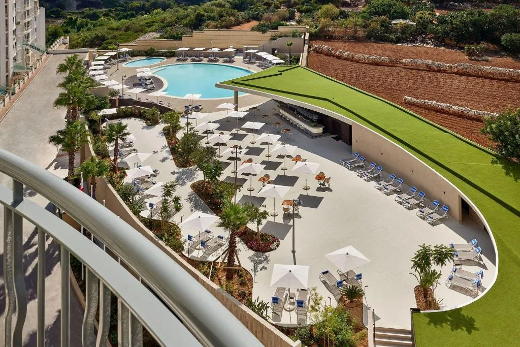 QUADRUPLE DELUXE POOL VIEW Room, Marriott Malta Hotel & Spa, Malta