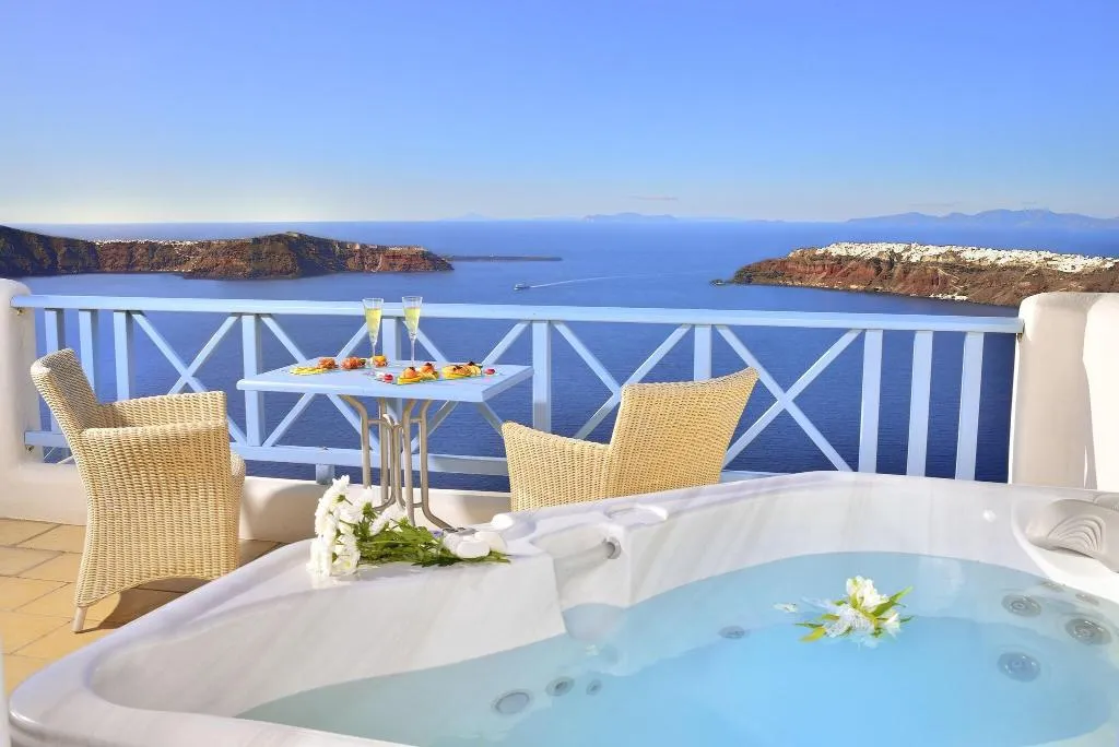 DOUBLE QUEEN SIZE BED Room, Absolute Bliss Imerovigli Suites, Santorini