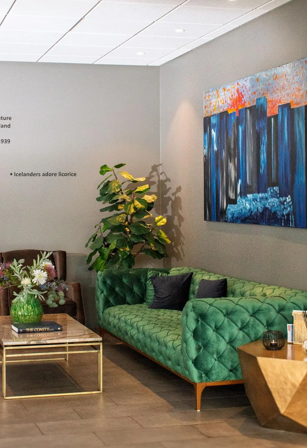 Lobby, Hotel Muli, Reykjavik