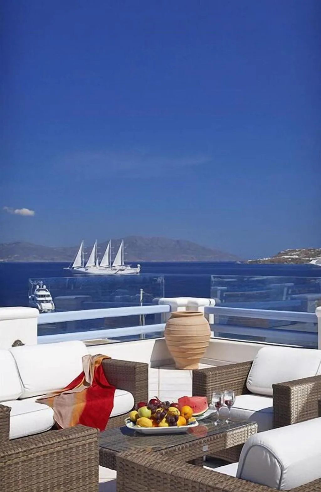 Terrace, Grand Beach, Mykonos