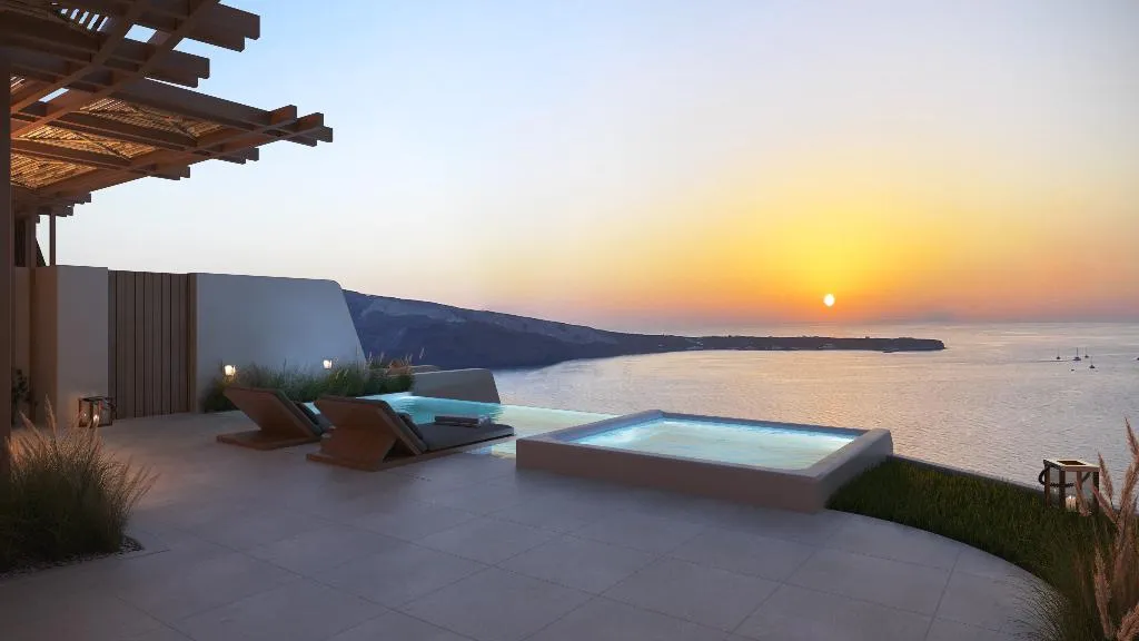 JUNIOR SUITE WITH JACUZZI Room, Santo Mine Oia Suites, Santorini
