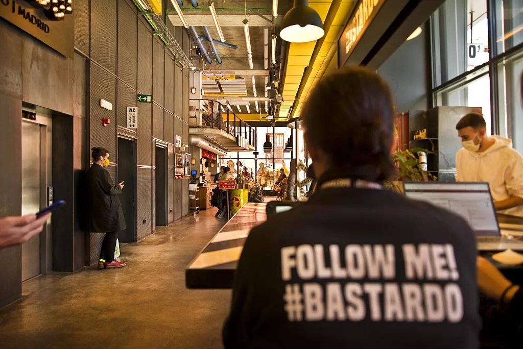 Lobby, Bastardo Hostel, Madrid