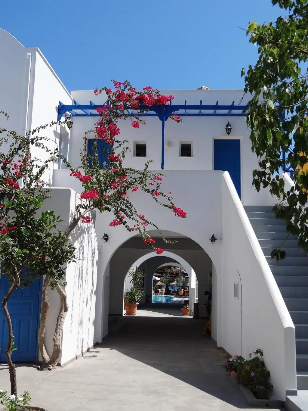 General view, Levante Beach, Santorini
