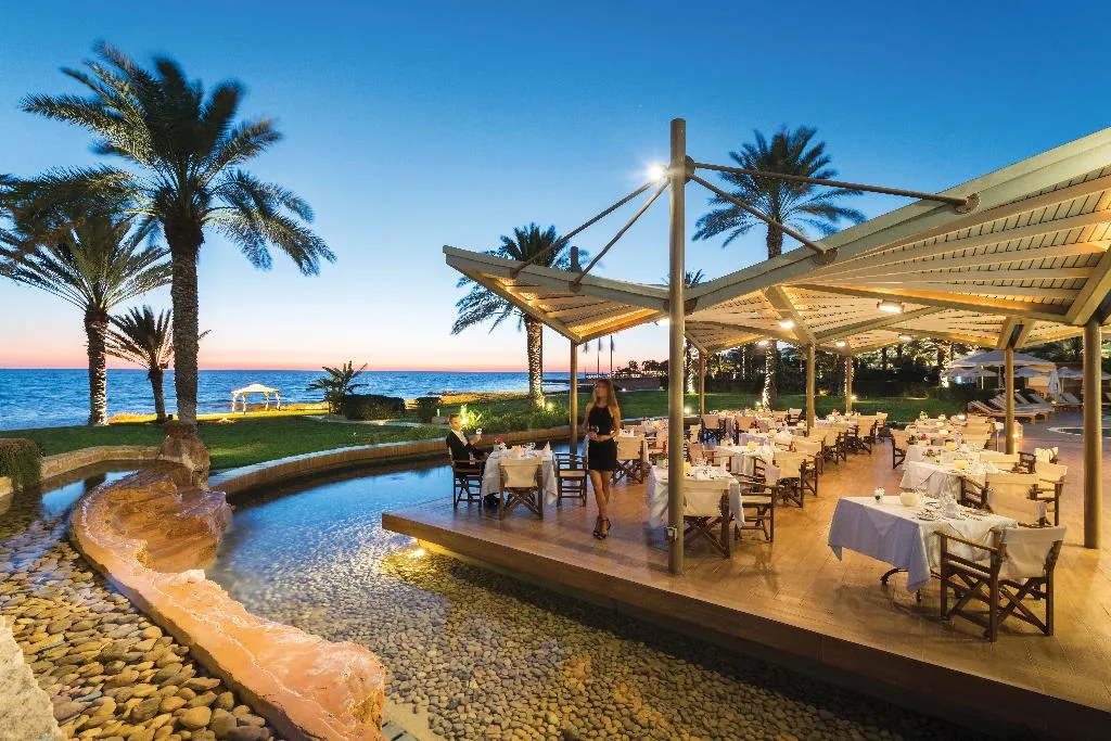 Restaurant, Constantinou Bros Athena Beach Hotel, Cyprus