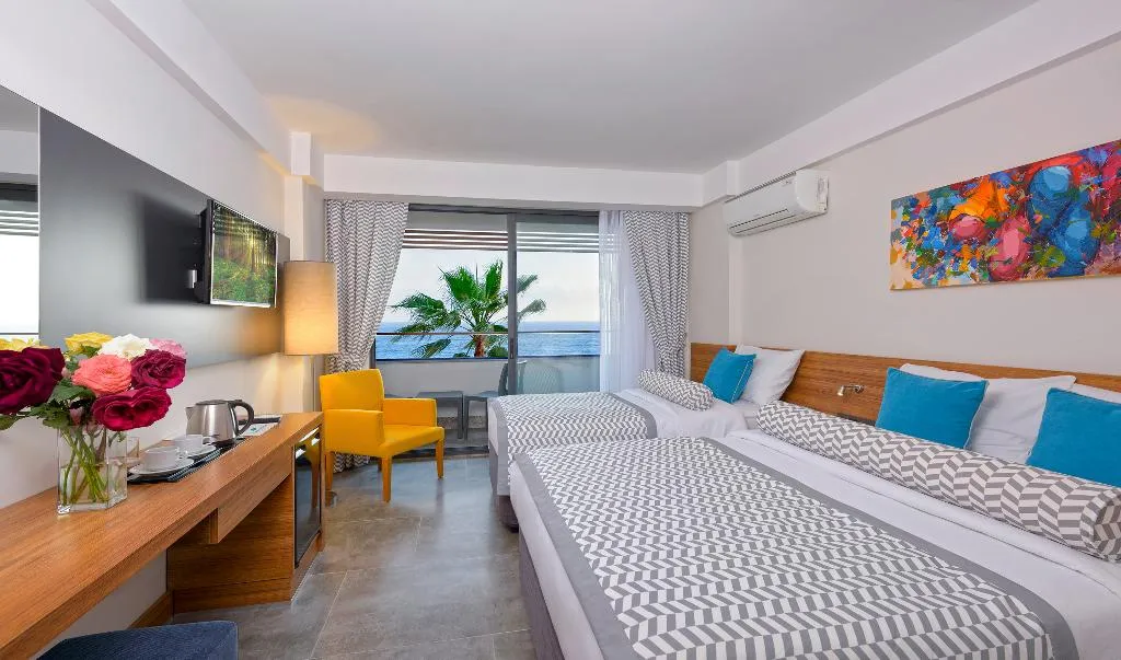 DOUBLE SEA VIEW Room, Floria Beach Hotel, Antalya