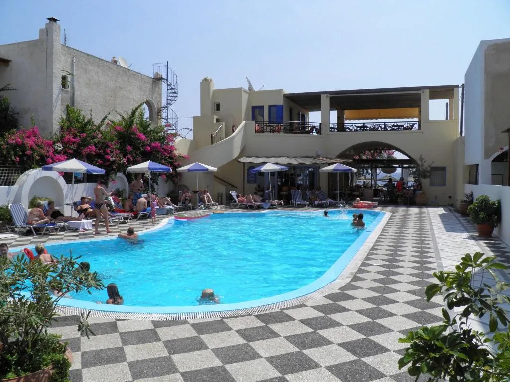 General view, Levante Beach, Santorini