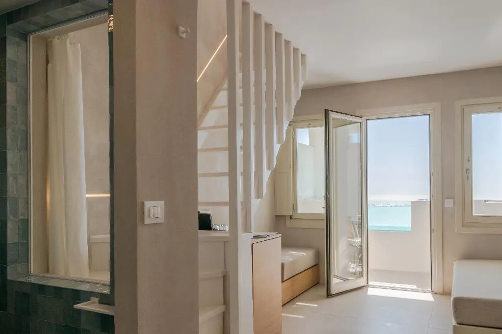 TRIPLE DELUXE SEA VIEW WITH BALCONY Room, Apeiron Blue Santorini - Apeiron Hotels, Santorini
