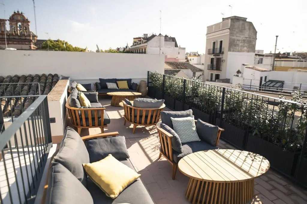Terrace, Hotel Legado Magdalena, Seville