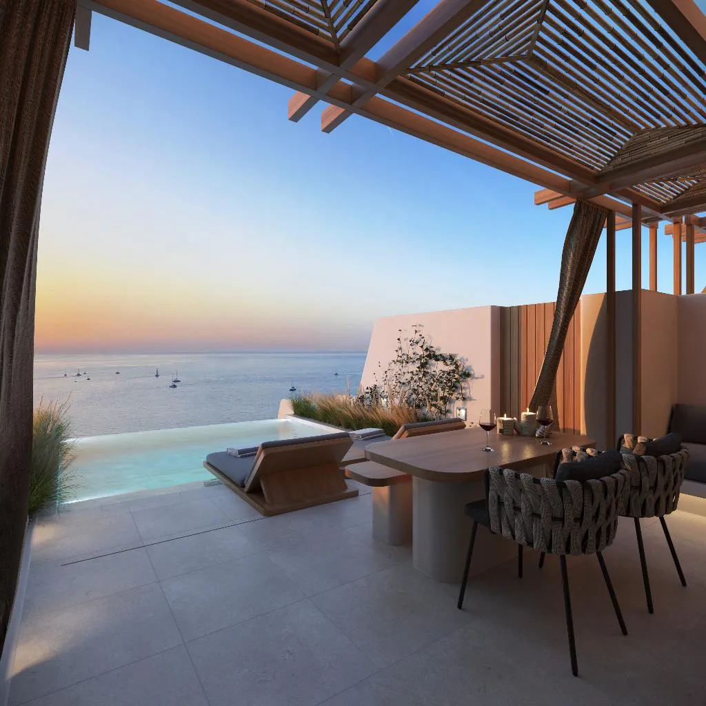 JUNIOR SUITE WITH JACUZZI Room, Santo Mine Oia Suites, Santorini