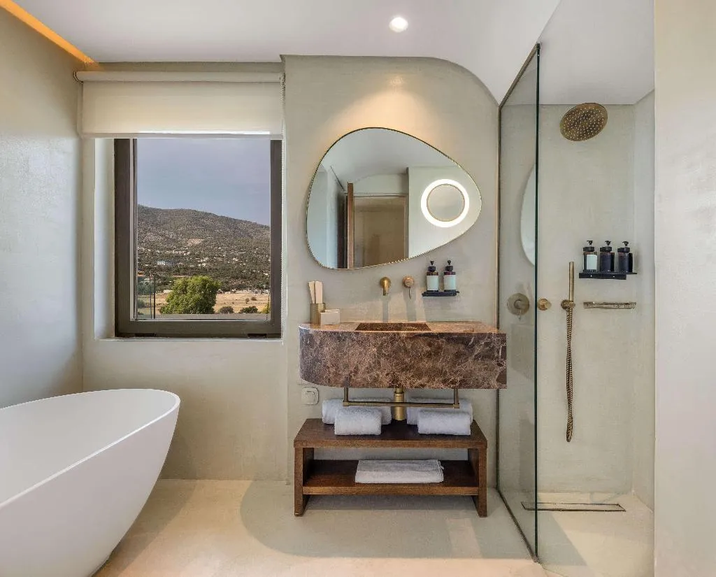 DOUBLE DELUXE SEA VIEW Room, Isla Brown Corinthia Resort & Spa, Curio Collect, Athens