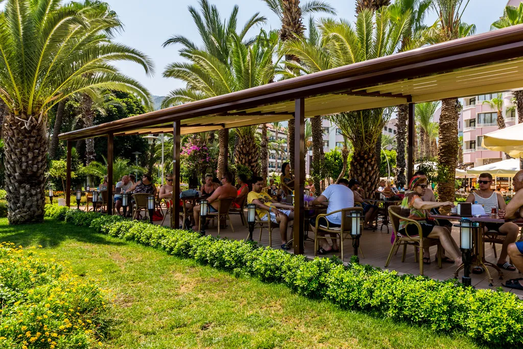 Terrace, Aqua Hotel, Dalaman