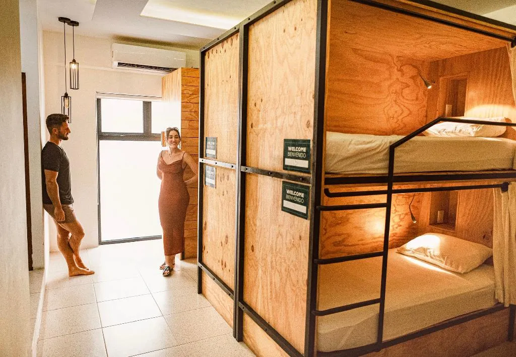 Bed in dormitory COMFORT Room, Nomads Hotel, Hostel & Rooftop Pool, Cancun Area