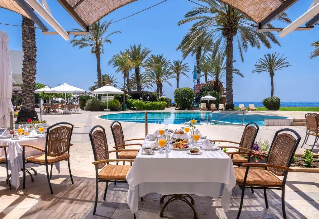 Restaurant, Constantinou Bros Athena Beach Hotel, Cyprus