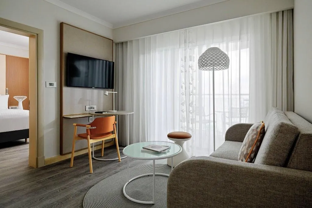 JUNIOR SUITE KING SIZE BED Room, Marriott Malta Hotel & Spa, Malta