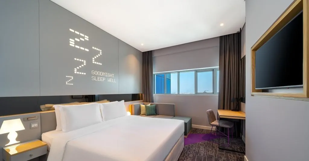 DOUBLE SINGLE USE KING SIZE BED Room, Studio M Al Barsha, Dubai