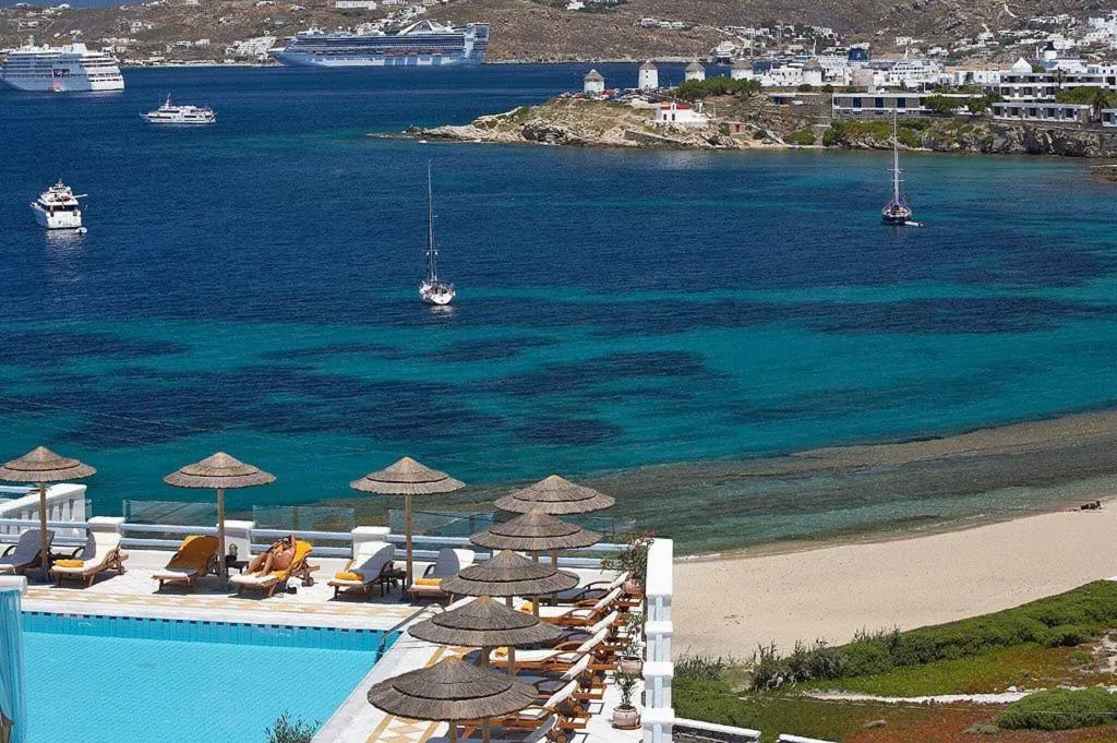 General view, Grand Beach, Mykonos