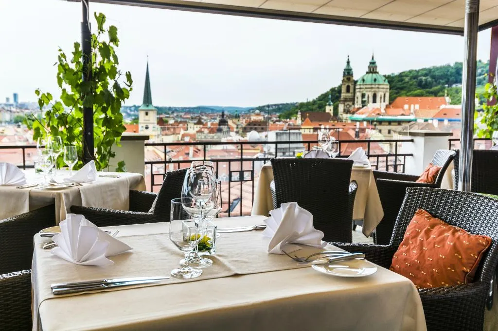 Terrace, Golden Well, Prague