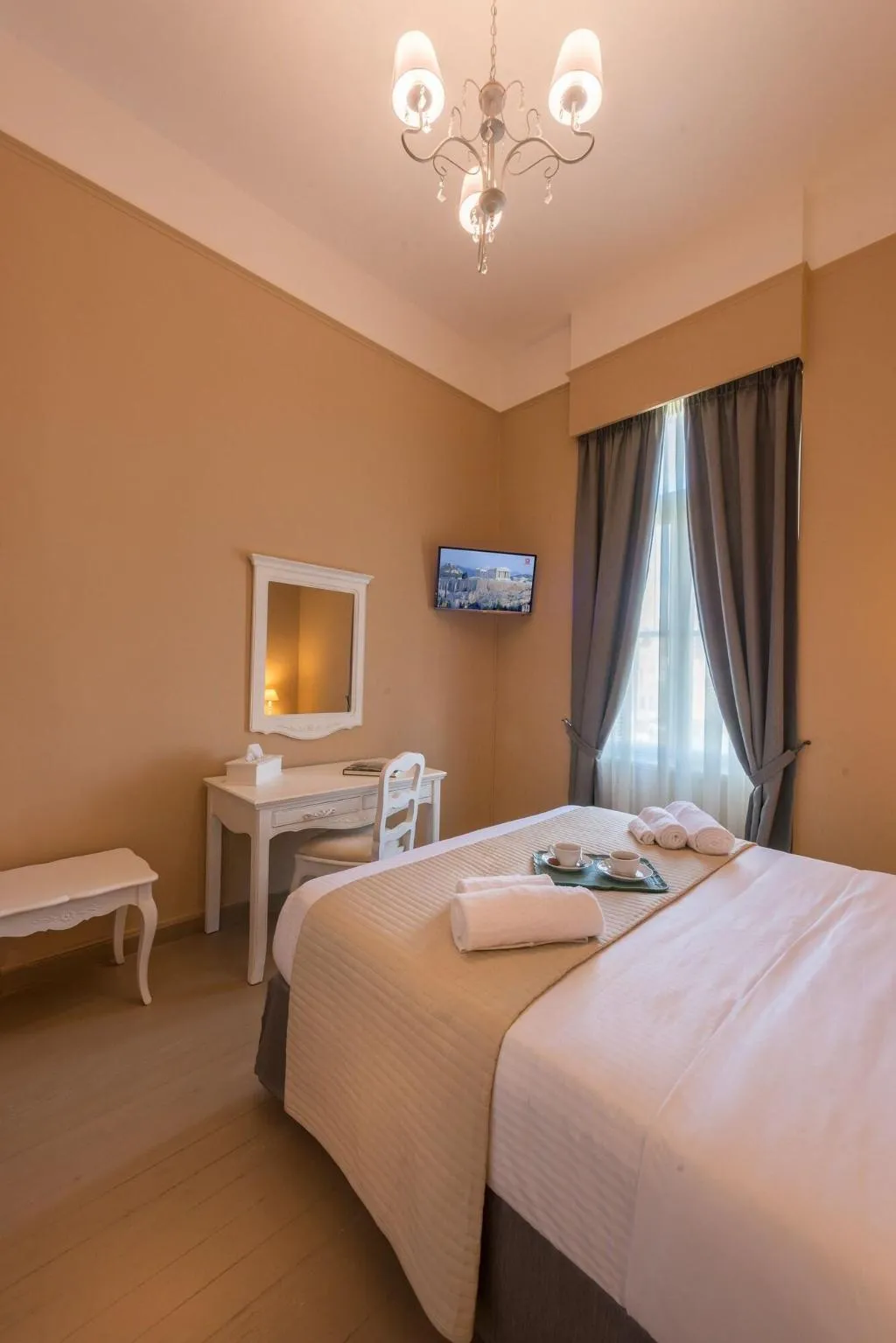 DOUBLE CITY VIEW QUEEN BED Room, Palladian Home, Athens