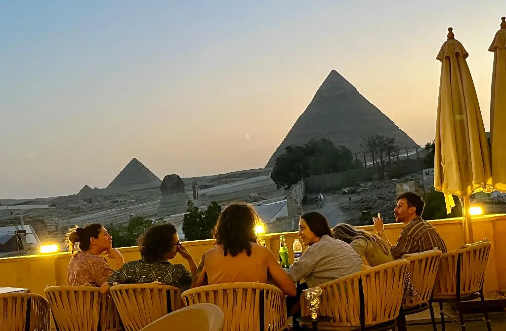 Terrace, The Gate Hotel Front Pyramids & Sphinx View Hotel, Cairo