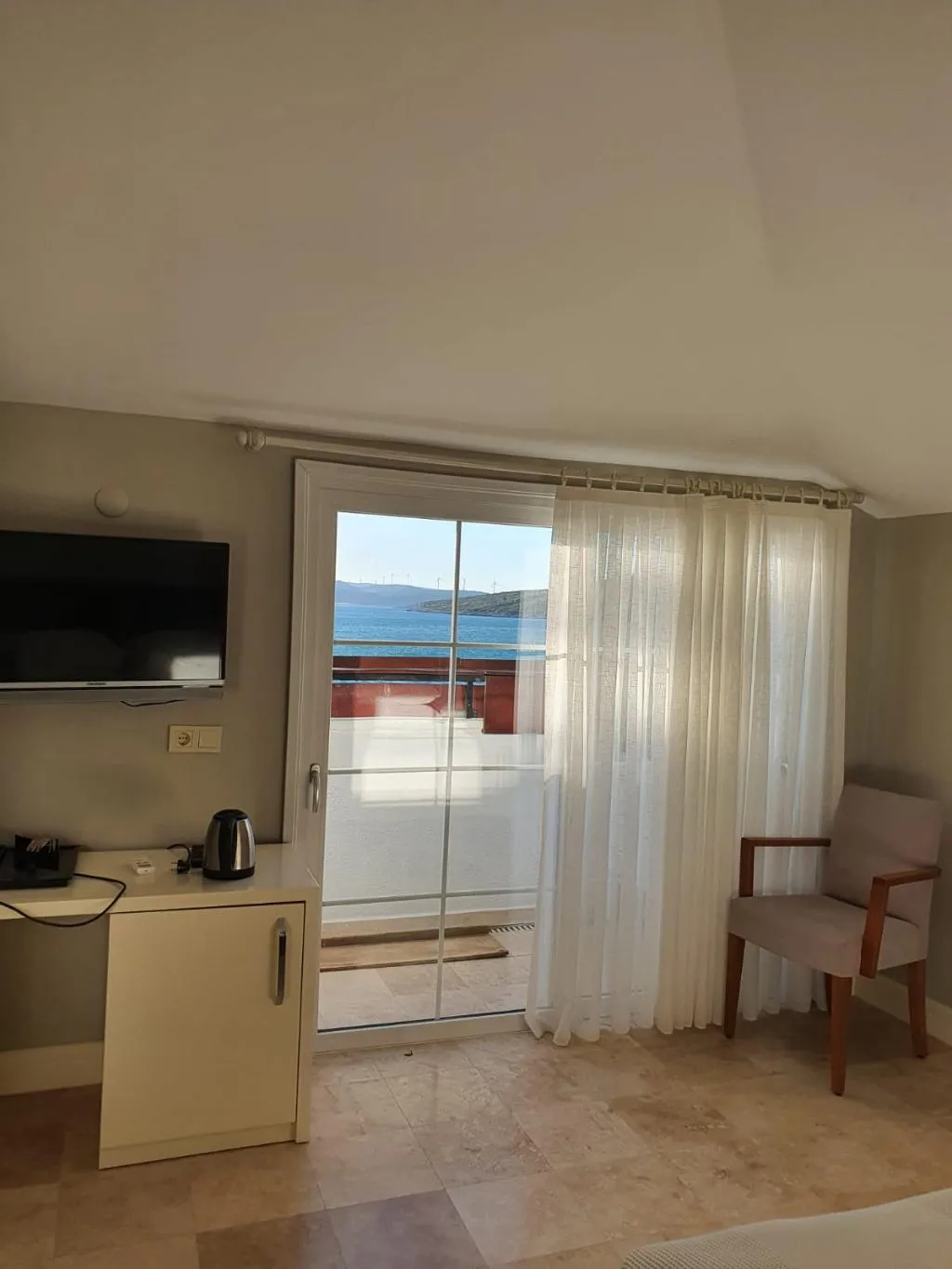 DOUBLE SEA VIEW WITH TERRACE Room, Teos Lodge Pansiyon & Restaurant, Izmir