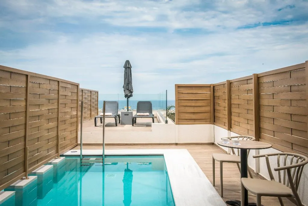 Double or Twin DELUXE WITH PRIVATE POOL Room, Casa Blu Boutique Hotel "by Checkin" Adults Only, Crete