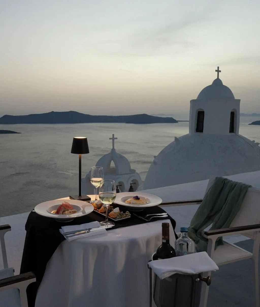 Restaurant, Aigialos Luxury Traditional Settlement, Santorini