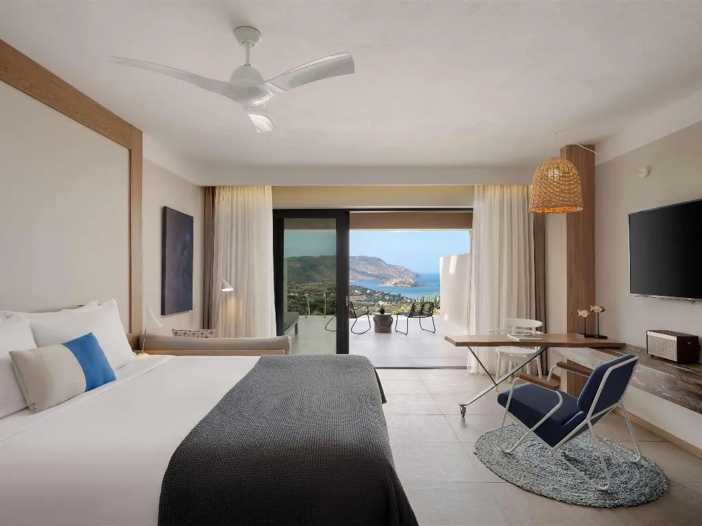 SUITE QUEEN SIZE BED Room, Domes Aulus Elounda, Curio Collection by Hilton, Crete