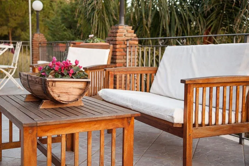 Terrace, Villa Del Sole Relais, Catania