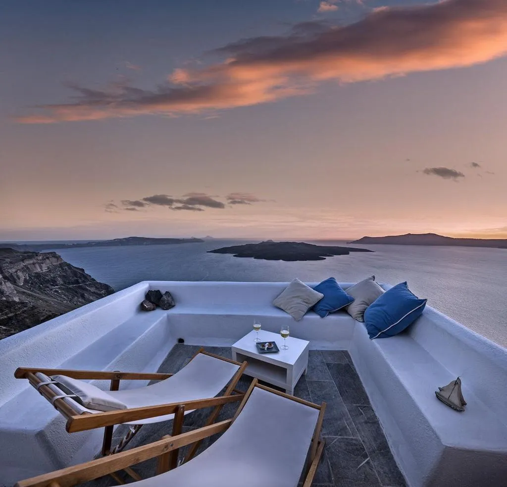Terrace, Aigialos Luxury Traditional Settlement, Santorini