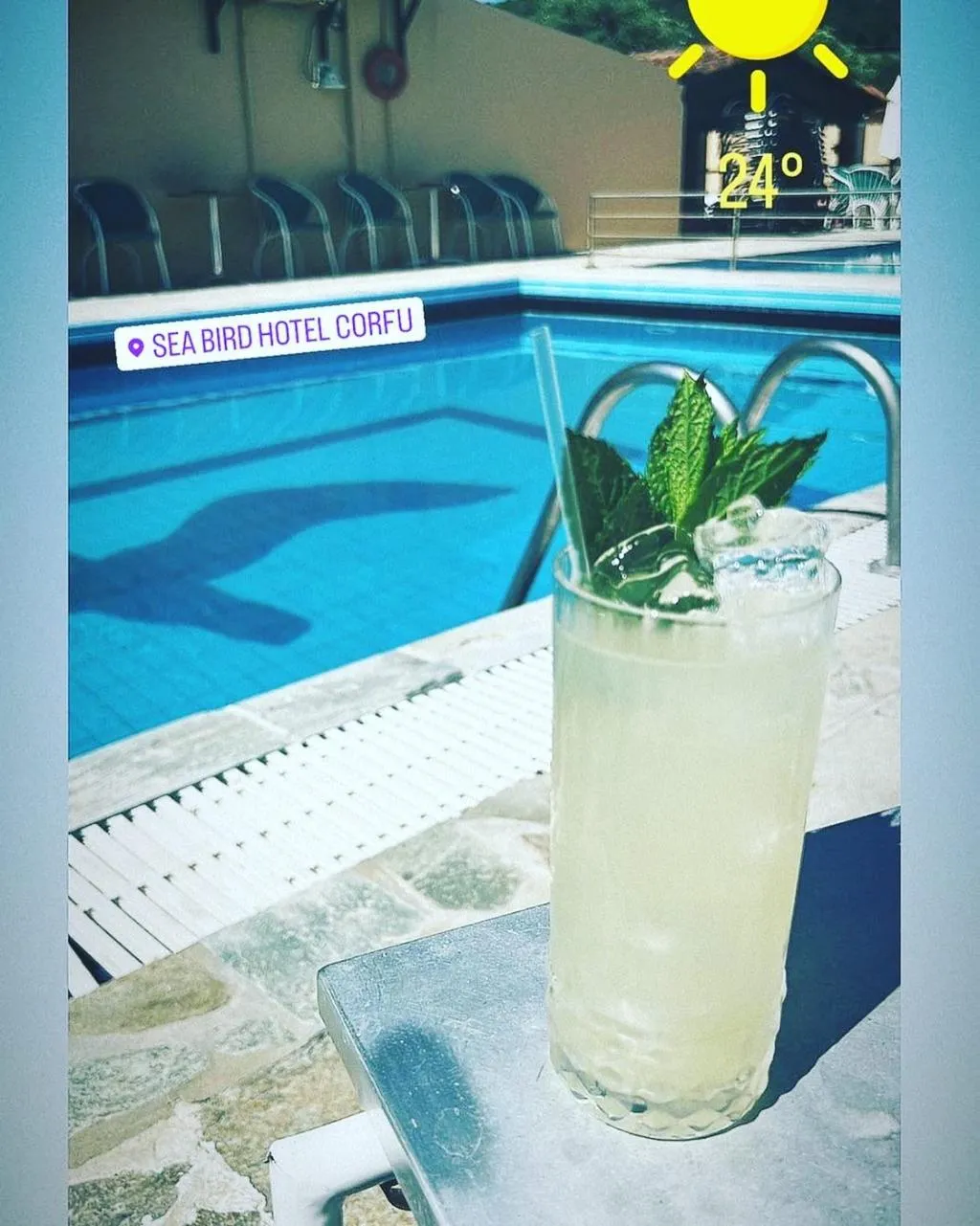 Pool, Sea Bird, Corfu