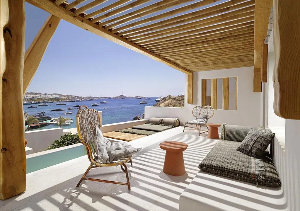 JUNIOR SUITE SEA VIEW Room, Kensho Psarou, Mykonos