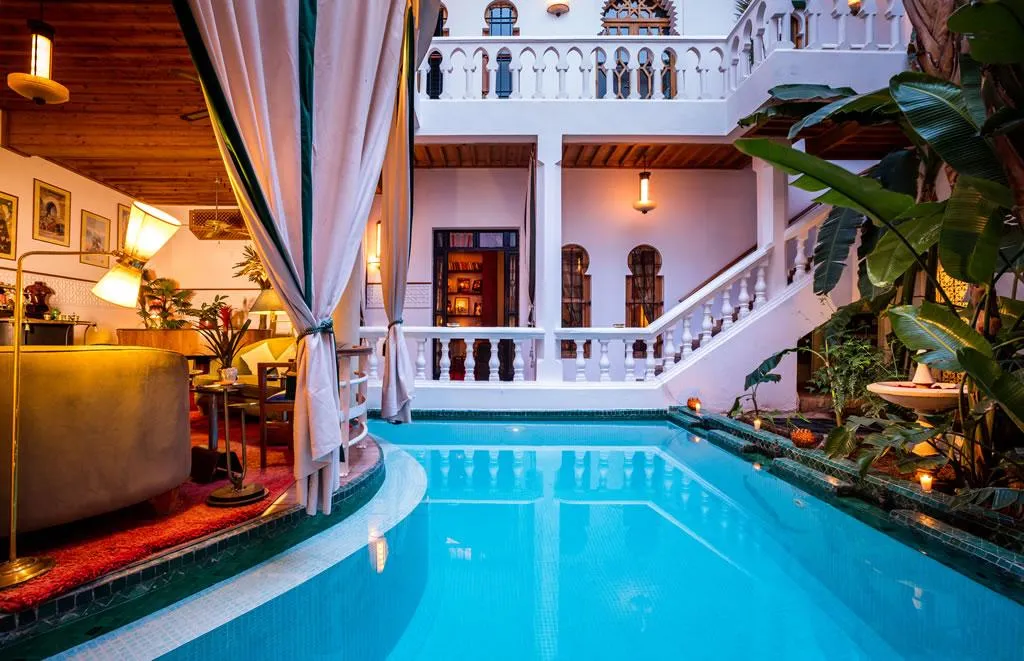Lobby, Riad Moucharabieh, Marrakech