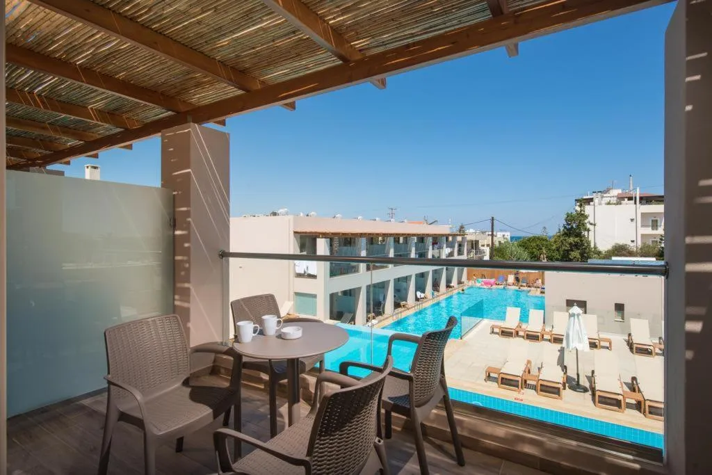 Terrace, Gouves Water Park Holiday Resort, Crete