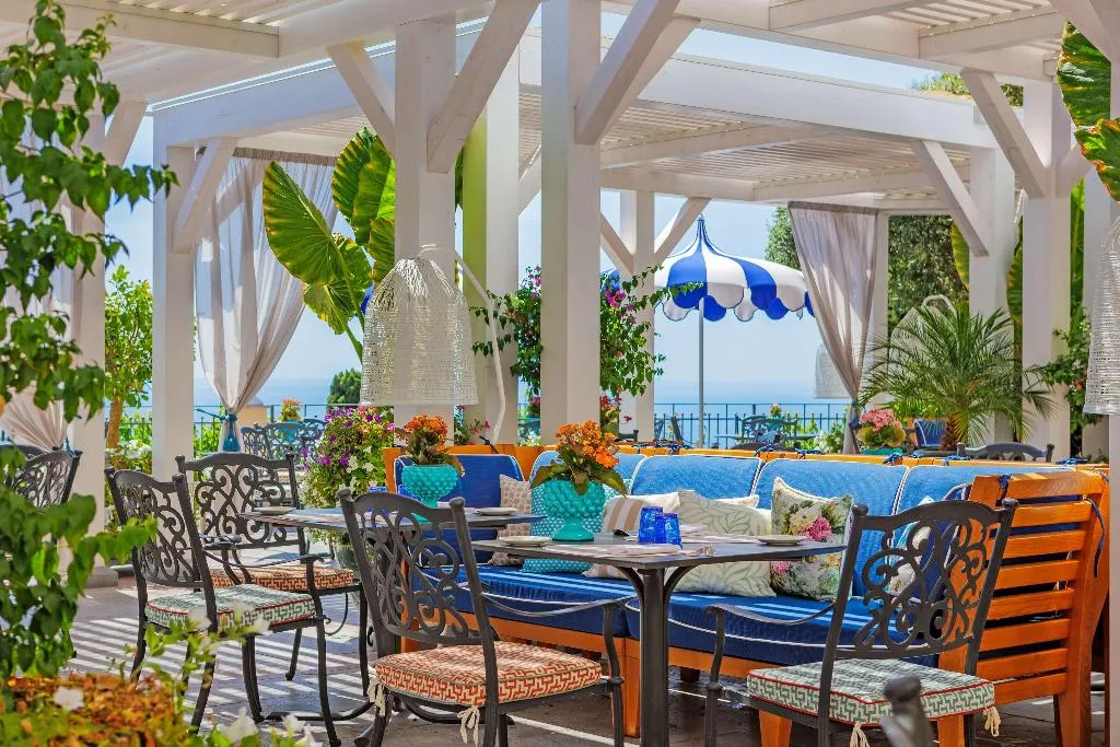 Restaurant, Grand Hotel San Pietro, Taormina