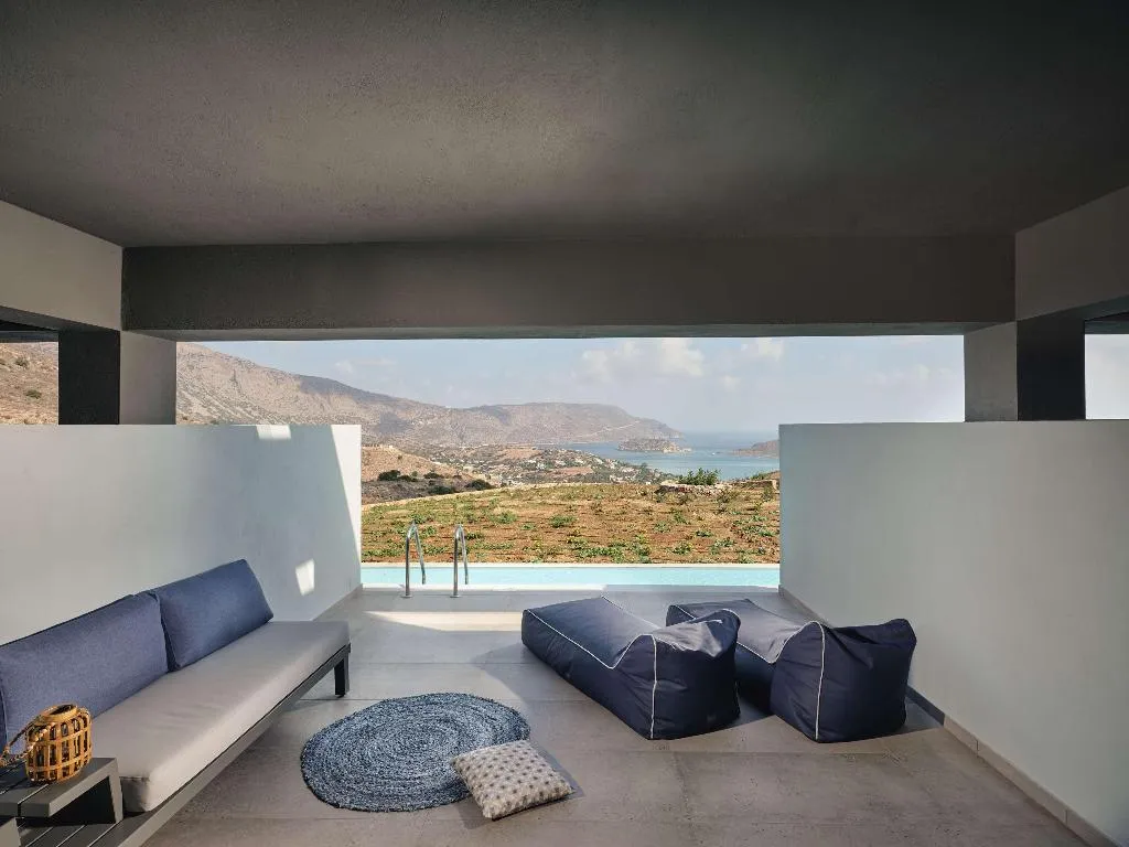 SUITE QUEEN SIZE BED Room, Domes Aulus Elounda, Curio Collection by Hilton, Crete