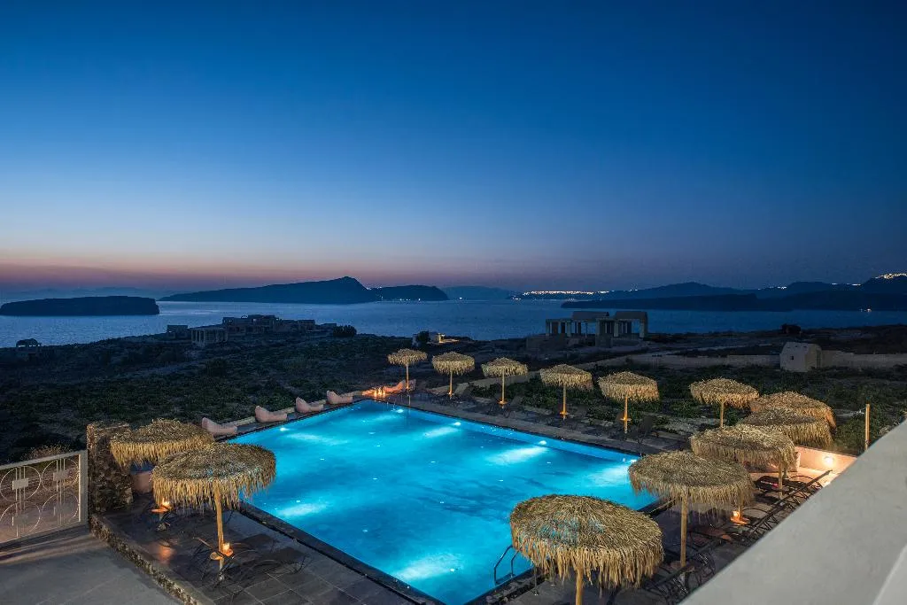 Pool, Sunset Faros, Santorini