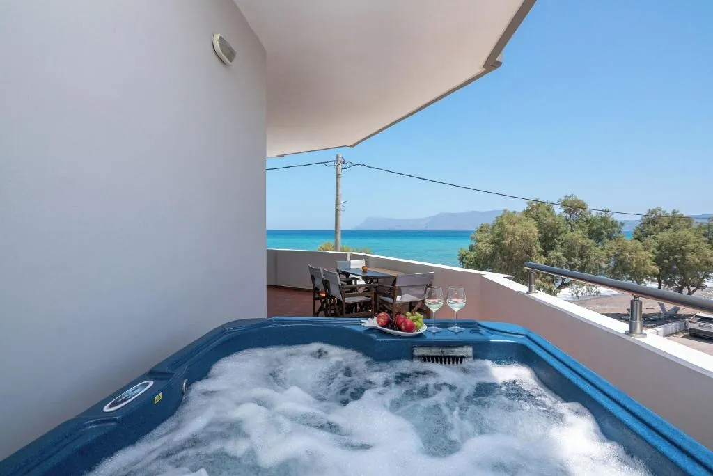 Terrace, Christina Beach Hotel, Crete
