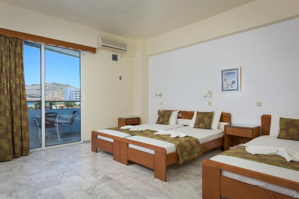 TRIPLE SEA VIEW Room, Vlycha Beach Studios, Rhodes